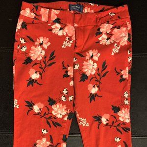 Old Navy Pixie Pants - Red Floral